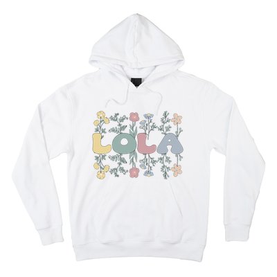 Groovy Lola Grandmother Flowers Lola Grandma Hoodie