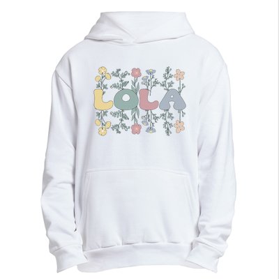 Groovy Lola Grandmother Flowers Lola Grandma Urban Pullover Hoodie