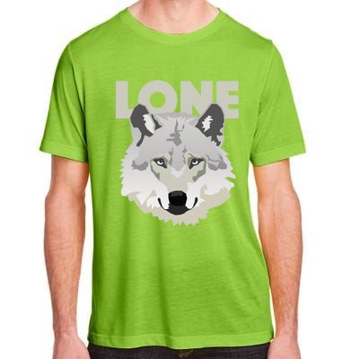 Graphic Lone Grey Wolf Sigma Male Gift Adult ChromaSoft Performance T-Shirt