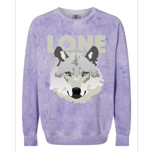 Graphic Lone Grey Wolf Sigma Male Gift Colorblast Crewneck Sweatshirt