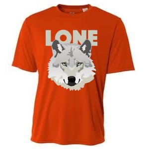 Graphic Lone Grey Wolf Sigma Male Gift Cooling Performance Crew T-Shirt