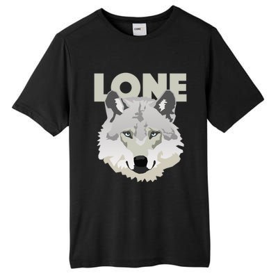 Graphic Lone Grey Wolf Sigma Male Gift Tall Fusion ChromaSoft Performance T-Shirt