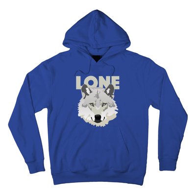 Graphic Lone Grey Wolf Sigma Male Gift Hoodie