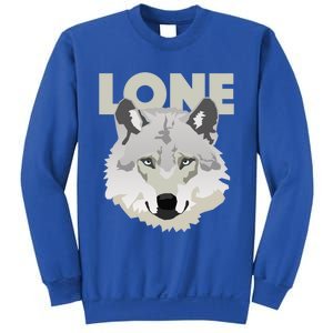 Graphic Lone Grey Wolf Sigma Male Gift Sweatshirt