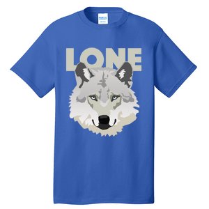 Graphic Lone Grey Wolf Sigma Male Gift Tall T-Shirt