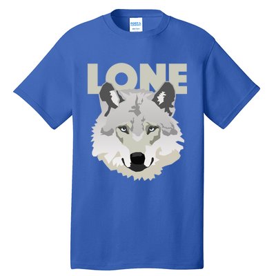 Graphic Lone Grey Wolf Sigma Male Gift Tall T-Shirt