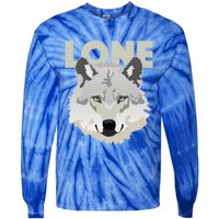 Graphic Lone Grey Wolf Sigma Male Gift Tie-Dye Long Sleeve Shirt