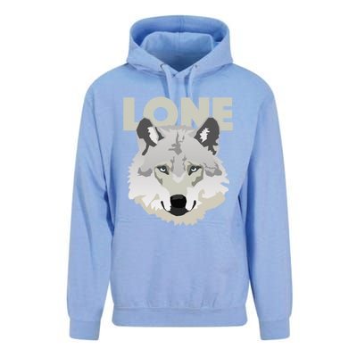 Graphic Lone Grey Wolf Sigma Male Gift Unisex Surf Hoodie