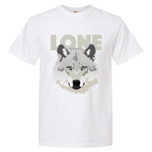 Graphic Lone Grey Wolf Sigma Male Gift Garment-Dyed Heavyweight T-Shirt