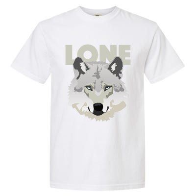 Graphic Lone Grey Wolf Sigma Male Gift Garment-Dyed Heavyweight T-Shirt