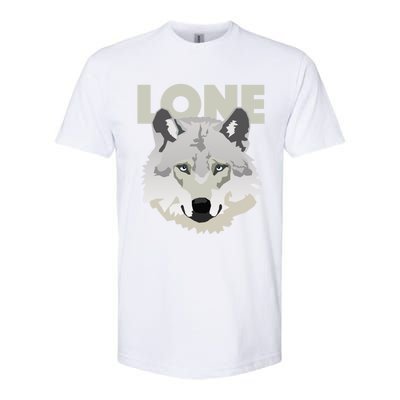 Graphic Lone Grey Wolf Sigma Male Gift Softstyle CVC T-Shirt