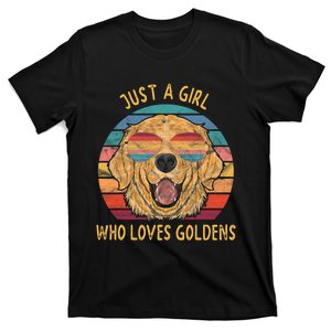 Girl Loves Golden Retrievers Dog Gifts T-Shirt