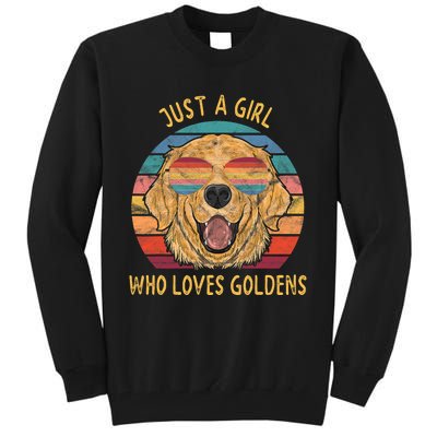 Girl Loves Golden Retrievers Dog Gifts Tall Sweatshirt