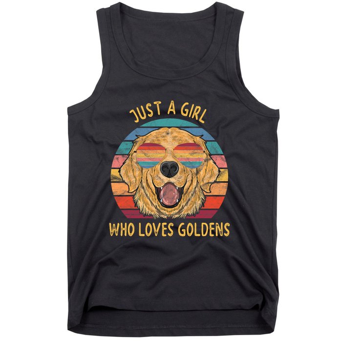 Girl Loves Golden Retrievers Dog Gifts Tank Top