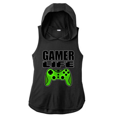 Gamer Life Ladies PosiCharge Tri-Blend Wicking Draft Hoodie Tank