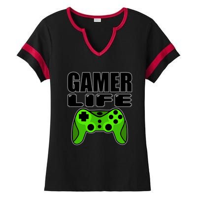 Gamer Life Ladies Halftime Notch Neck Tee