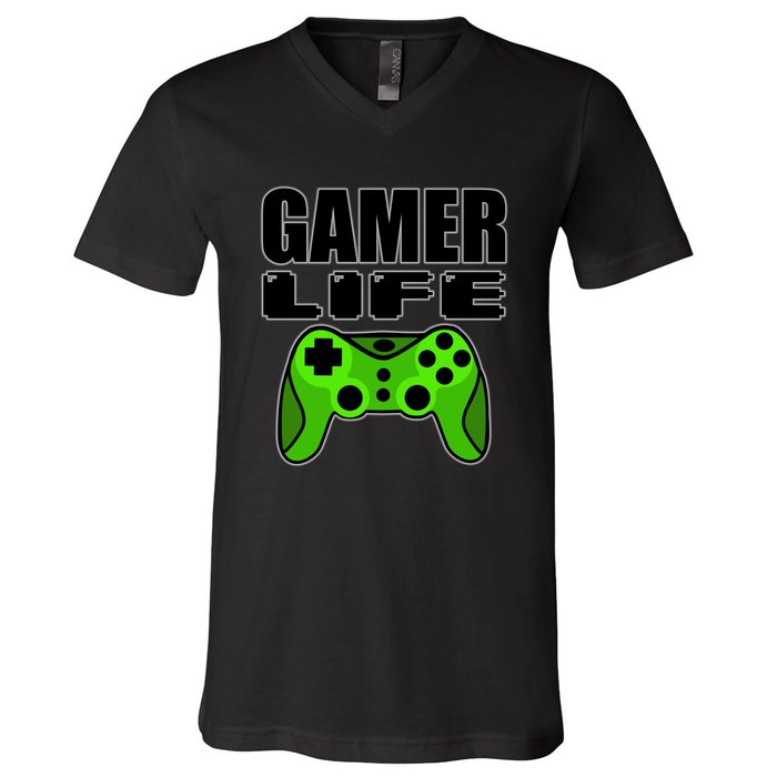 Gamer Life V-Neck T-Shirt