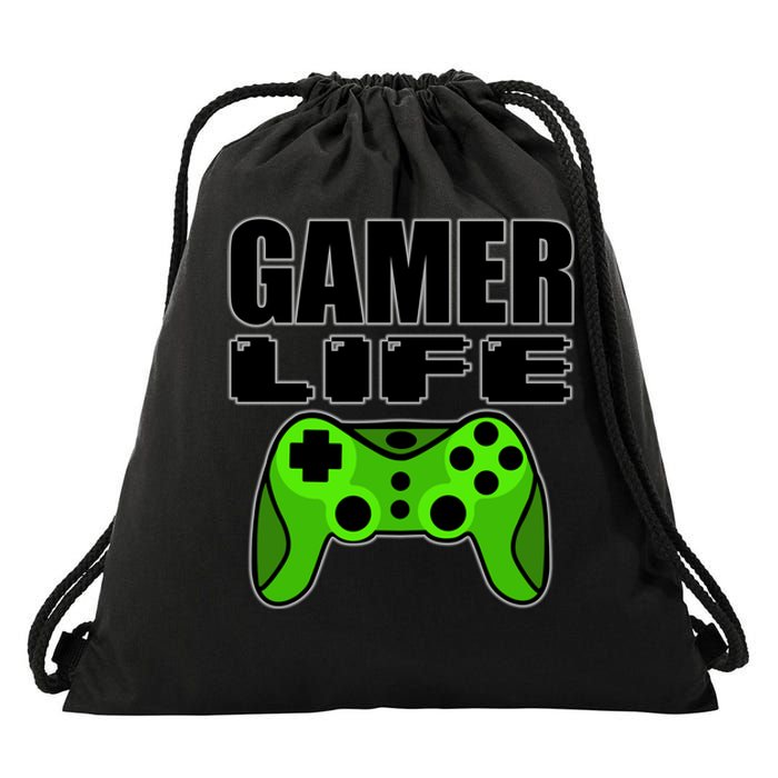 Gamer Life Drawstring Bag