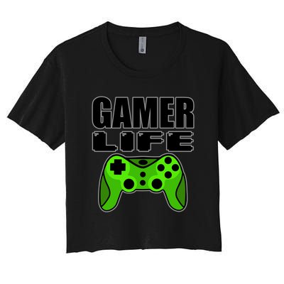 Gamer Life Women's Crop Top Tee