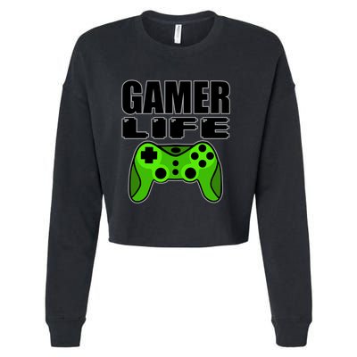 Gamer Life Cropped Pullover Crew