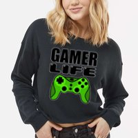 Gamer Life Cropped Pullover Crew