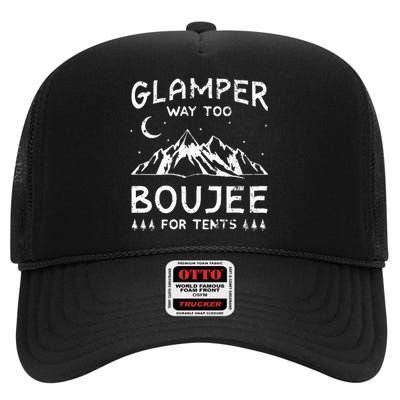 Glamping Luxury Glamper Boujee Tents Camper Camping Outdoor High Crown Mesh Back Trucker Hat