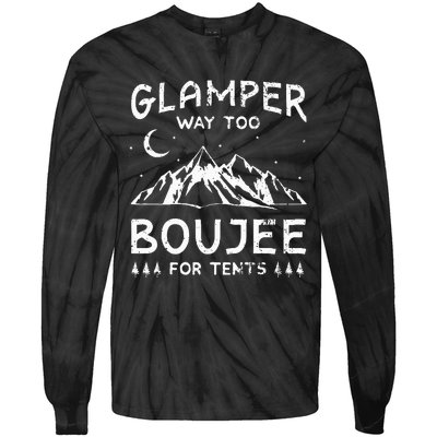 Glamping Luxury Glamper Boujee Tents Camper Camping Outdoor Tie-Dye Long Sleeve Shirt