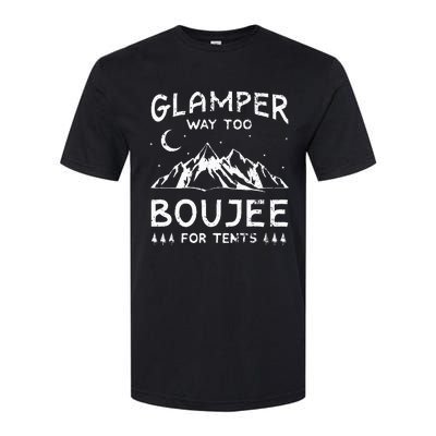 Glamping Luxury Glamper Boujee Tents Camper Camping Outdoor Softstyle® CVC T-Shirt