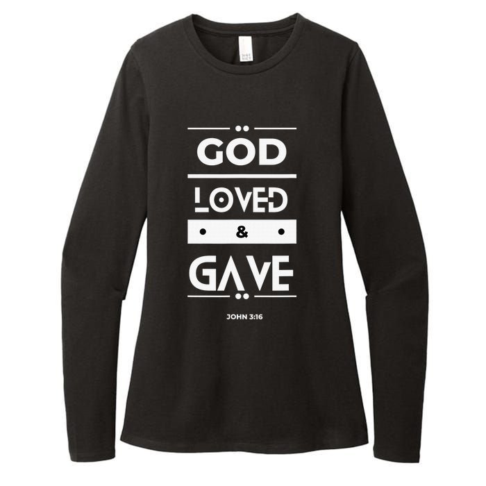 God Loved & Gave  Womens CVC Long Sleeve Shirt