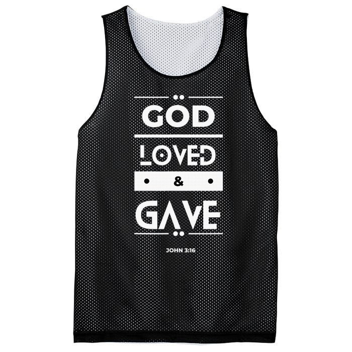 God Loved & Gave  Mesh Reversible Basketball Jersey Tank