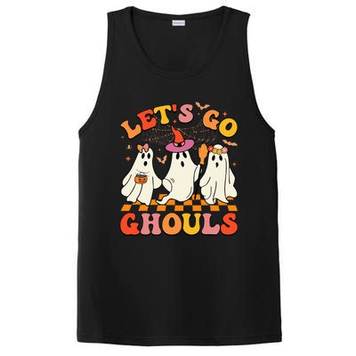 Groovy Lets Go Ghouls Halloween Ghost PosiCharge Competitor Tank