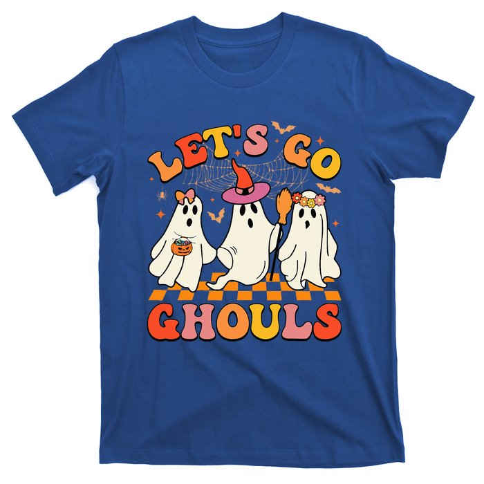 Groovy Lets Go Ghouls Halloween Ghost T-Shirt