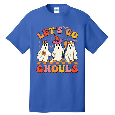 Groovy Lets Go Ghouls Halloween Ghost Tall T-Shirt