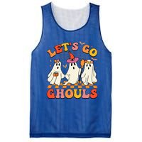 Groovy Lets Go Ghouls Halloween Ghost Mesh Reversible Basketball Jersey Tank