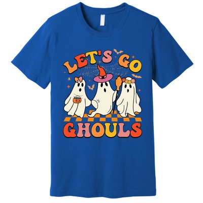 Groovy Lets Go Ghouls Halloween Ghost Premium T-Shirt