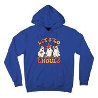 Groovy Lets Go Ghouls Halloween Ghost Tall Hoodie