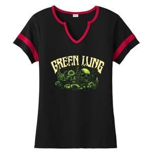 Green Lung Harvest Ladies Halftime Notch Neck Tee