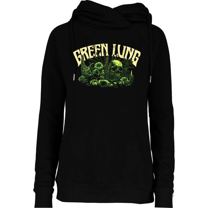 Green Lung Harvest Womens Funnel Neck Pullover Hood