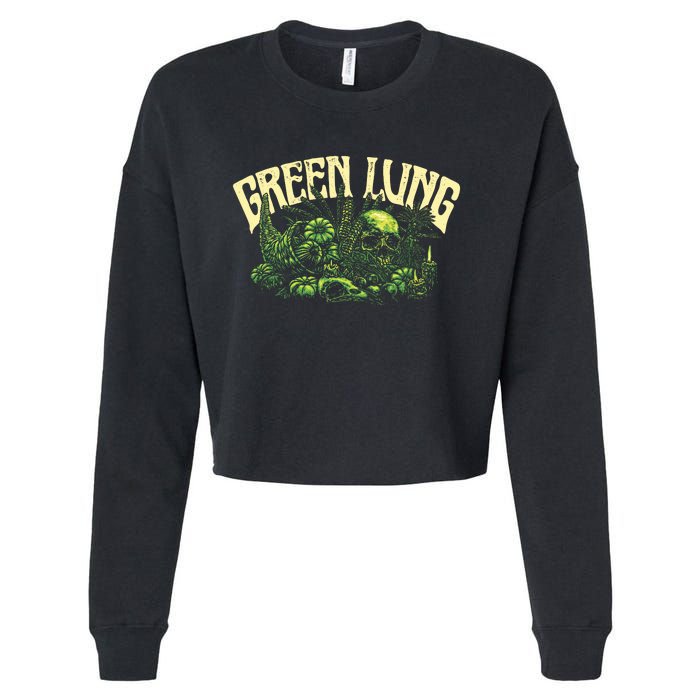 Green Lung Harvest Cropped Pullover Crew