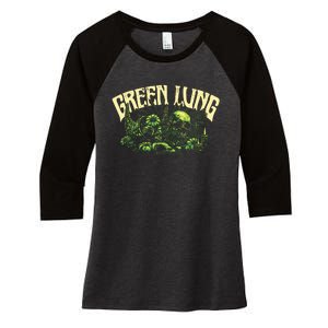 Green Lung Harvest Women's Tri-Blend 3/4-Sleeve Raglan Shirt