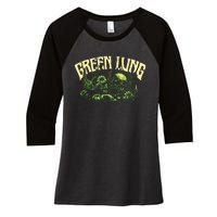 Green Lung Harvest Women's Tri-Blend 3/4-Sleeve Raglan Shirt