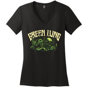 Green Lung Harvest Women's V-Neck T-Shirt