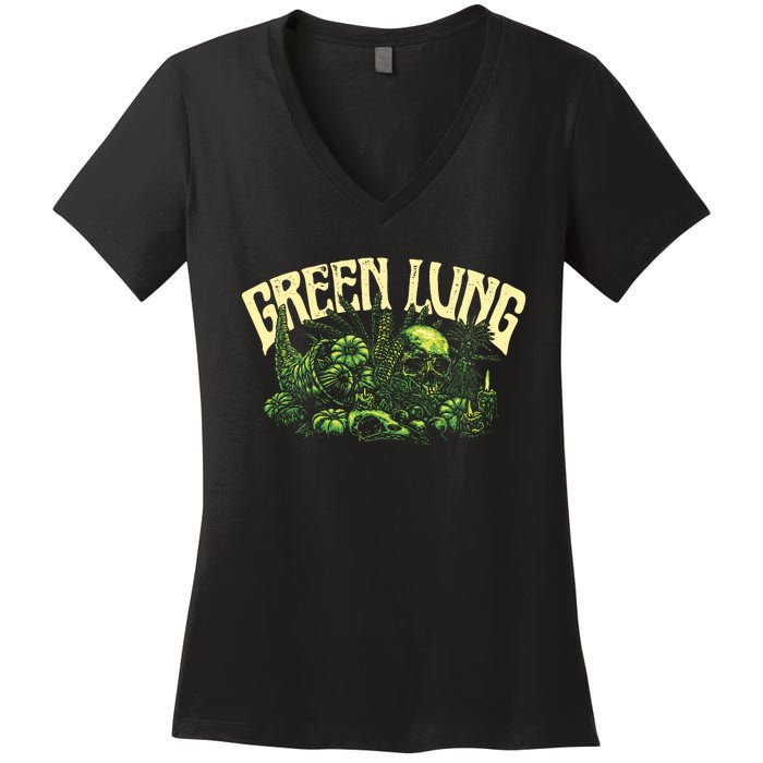 Green Lung Harvest Women's V-Neck T-Shirt