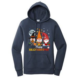 Gnomes Lover Halloween Merry Christmas Happy Hallothanksmas Gift Women's Pullover Hoodie