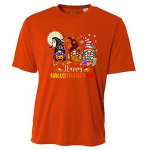 Gnomes Lover Halloween Merry Christmas Happy Hallothanksmas Gift Cooling Performance Crew T-Shirt