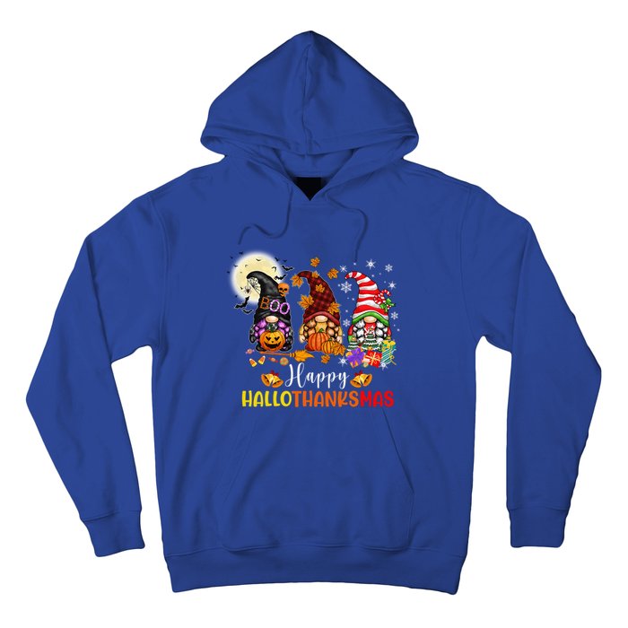 Gnomes Lover Halloween Merry Christmas Happy Hallothanksmas Gift Hoodie