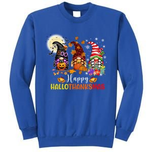 Gnomes Lover Halloween Merry Christmas Happy Hallothanksmas Gift Sweatshirt