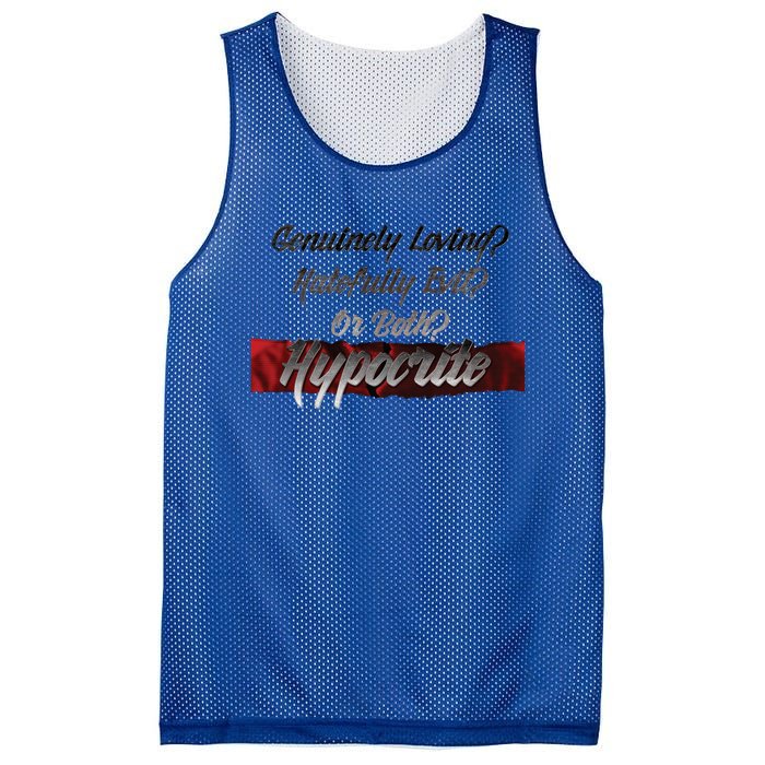 Genuinely Loving? Hatefully Evil? Or Both? Great Gift Mesh Reversible Basketball Jersey Tank