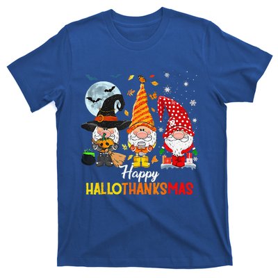 Gnomes Lover Halloween Merry Christmas Happy Hallothanksmas T-Shirt