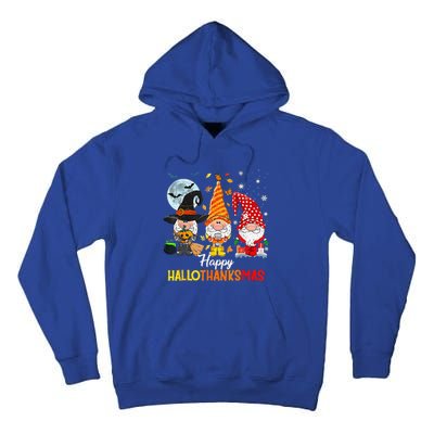 Gnomes Lover Halloween Merry Christmas Happy Hallothanksmas Tall Hoodie